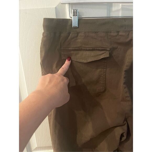 Lou & Gray Olive Brown Tie Waist Jogger Pant sz XL - Picture 7 of 10